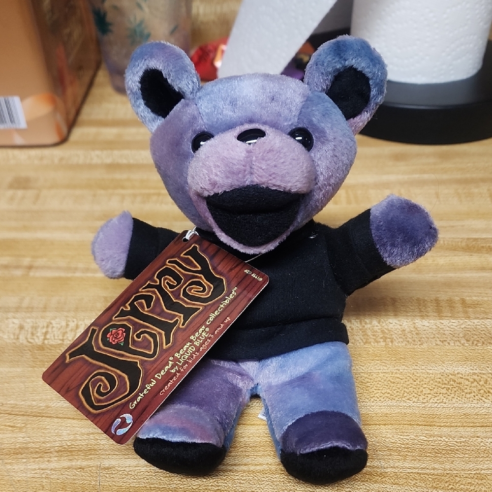 Vintage 1998 Liquid Blue Jerry Plush in Purple and Black New With Tags